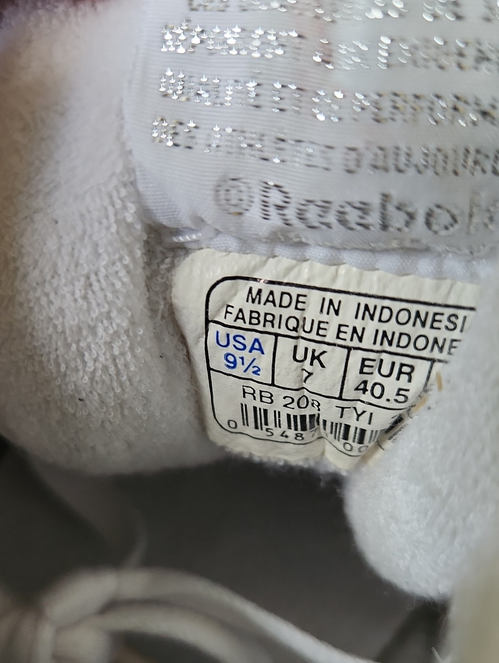 Reebok dz 9.5 freestyle hi-top white 80's retro - Picture 11 of 15